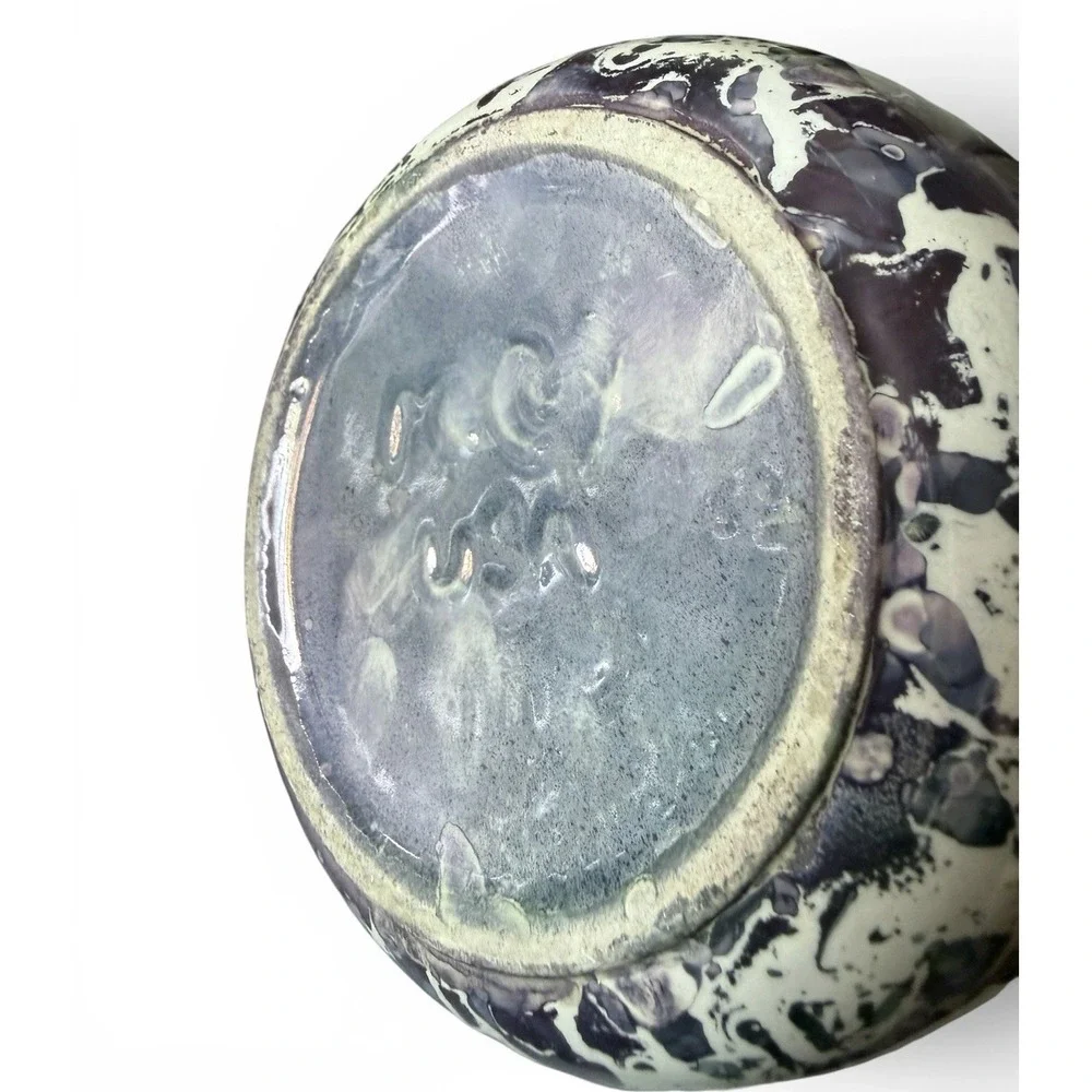 McCoy Cascade Vase Purple Marbled Iridescent Pearl Glaze 9